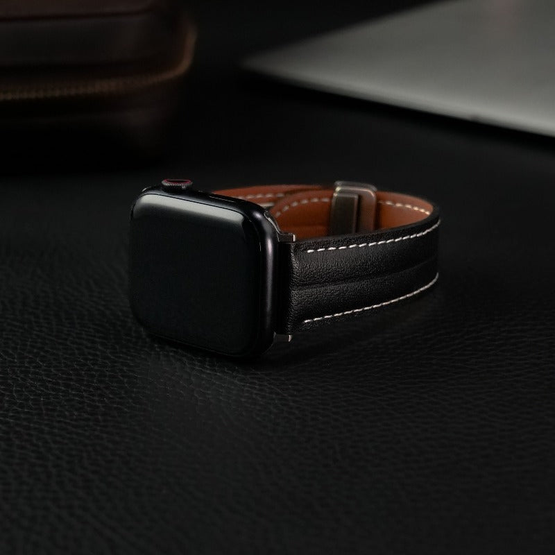 Magnetic Buckle Leather Strap
