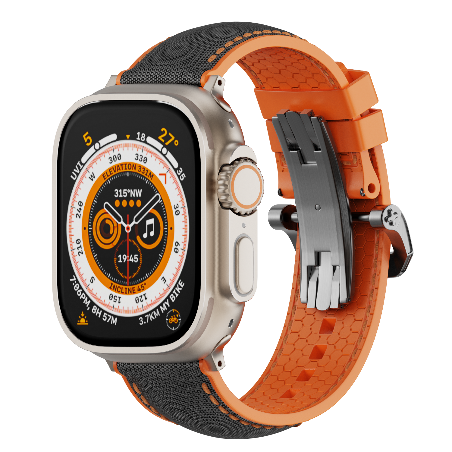 Racing Style Silicone Butterfly Buckle Band