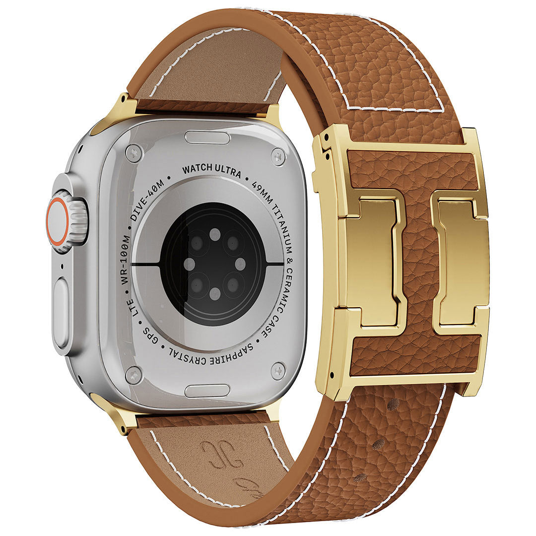 Lychee Leather Band For Apple Watch