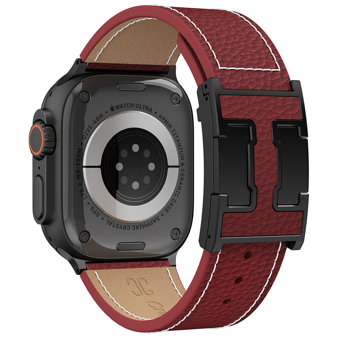 Lychee Leather Band For Apple Watch