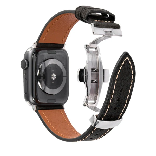 Leather Butterfly Buckle Strap
