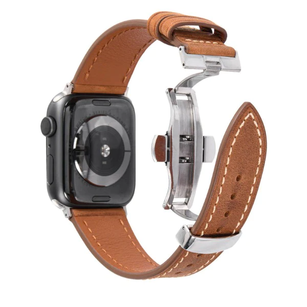 Leather Butterfly Buckle Strap