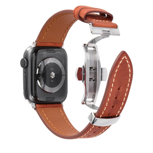 Leather Butterfly Buckle Strap