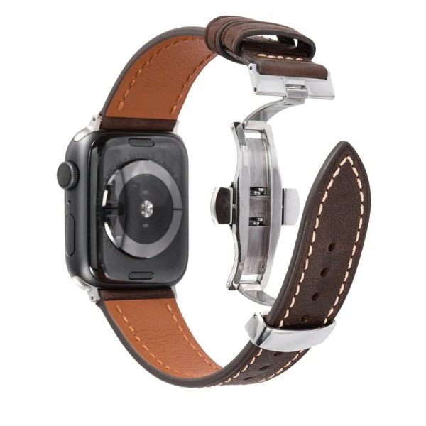 Leather Butterfly Buckle Strap