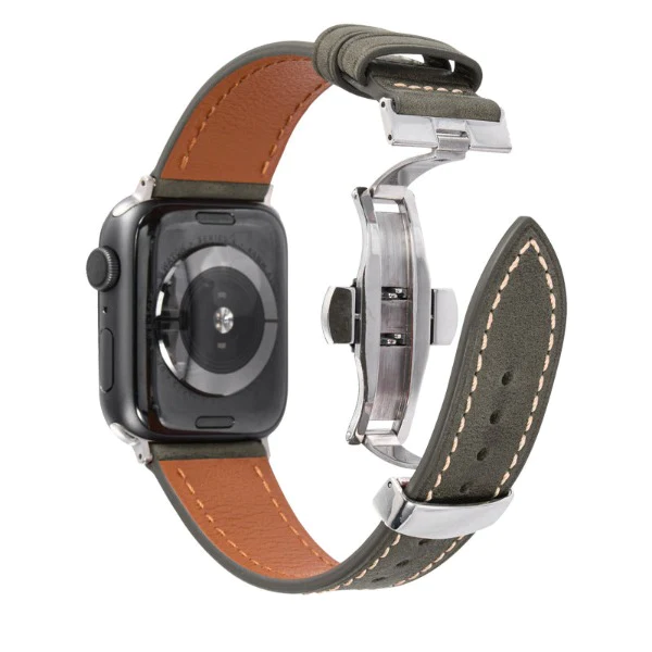 Leather Butterfly Buckle Strap