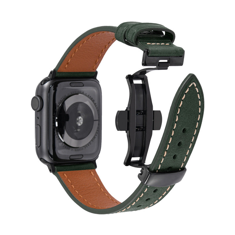 Leather Butterfly Buckle Strap