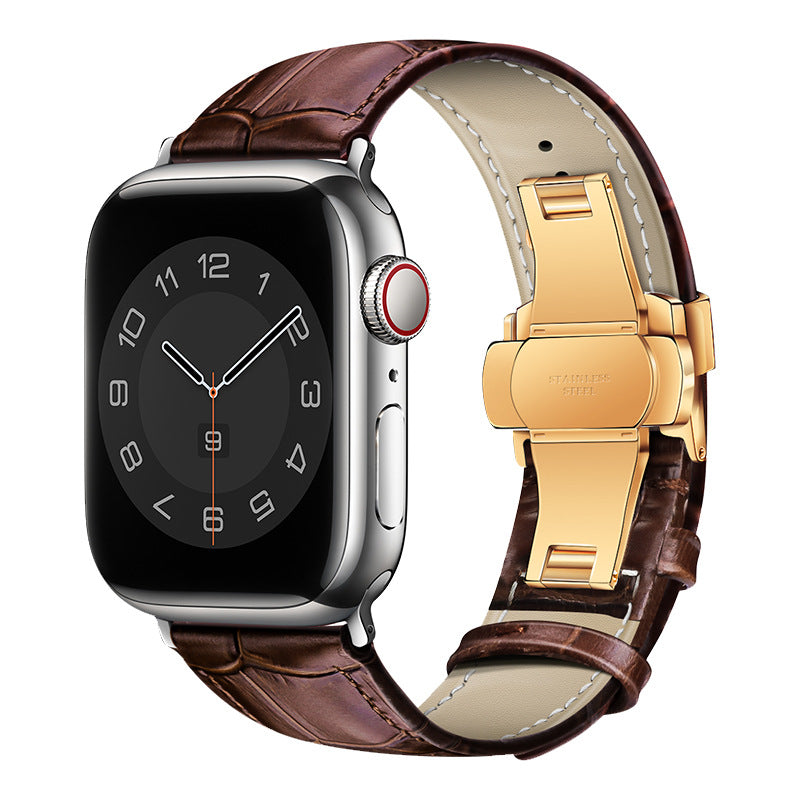 Bamboo Leather Butterfly Buckle Band