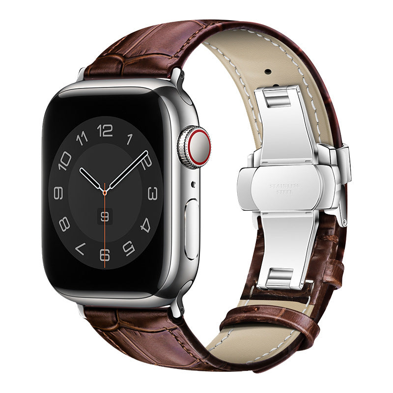 Bamboo Leather Butterfly Buckle Band