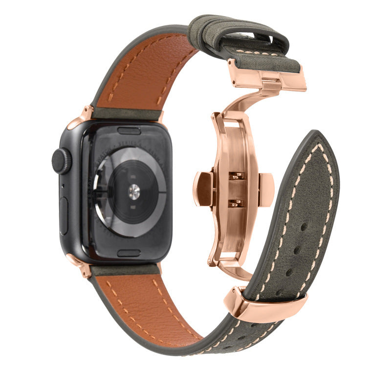 Leather Butterfly Buckle Strap