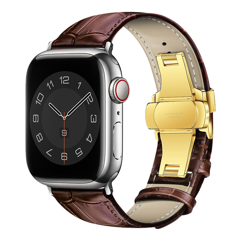 Bamboo Leather Butterfly Buckle Band