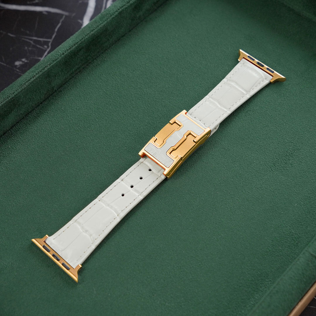 Nile Croc Leather Band L2 For Apple Watch