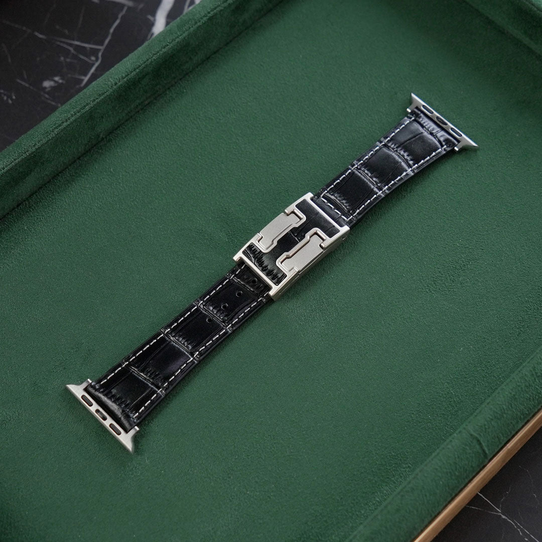 Nile Croc Leather Band L2 For Apple Watch