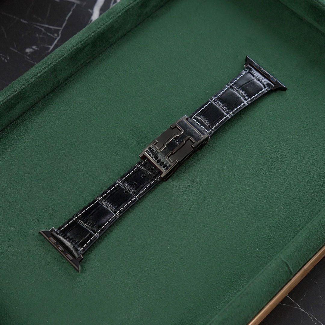 Nile Croc Leather Band L2 For Apple Watch
