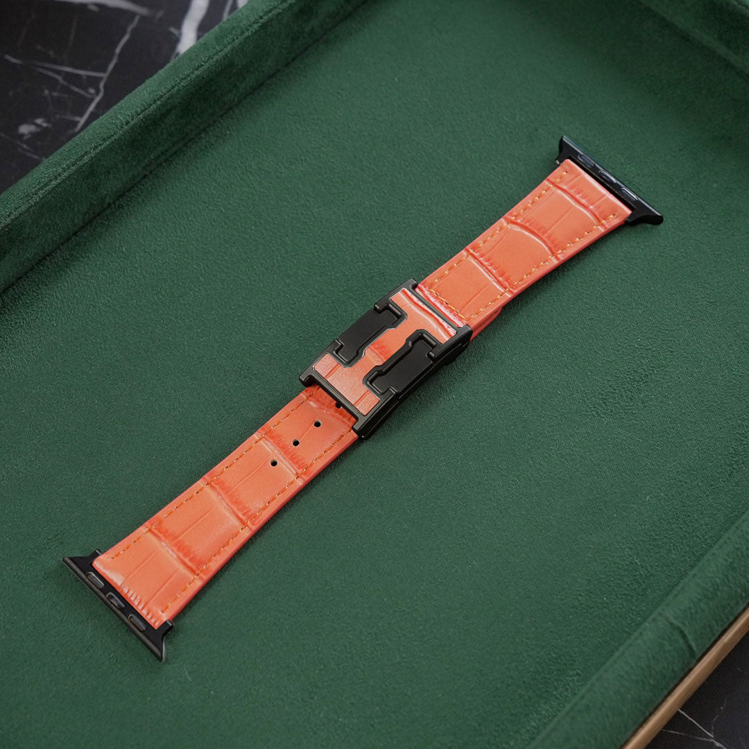 Nile Croc Leather Band L2 For Apple Watch