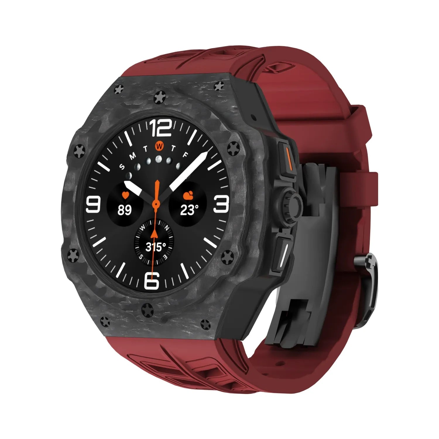Premium Carbon Fiber Case FKM Band Retrofit Kit R1