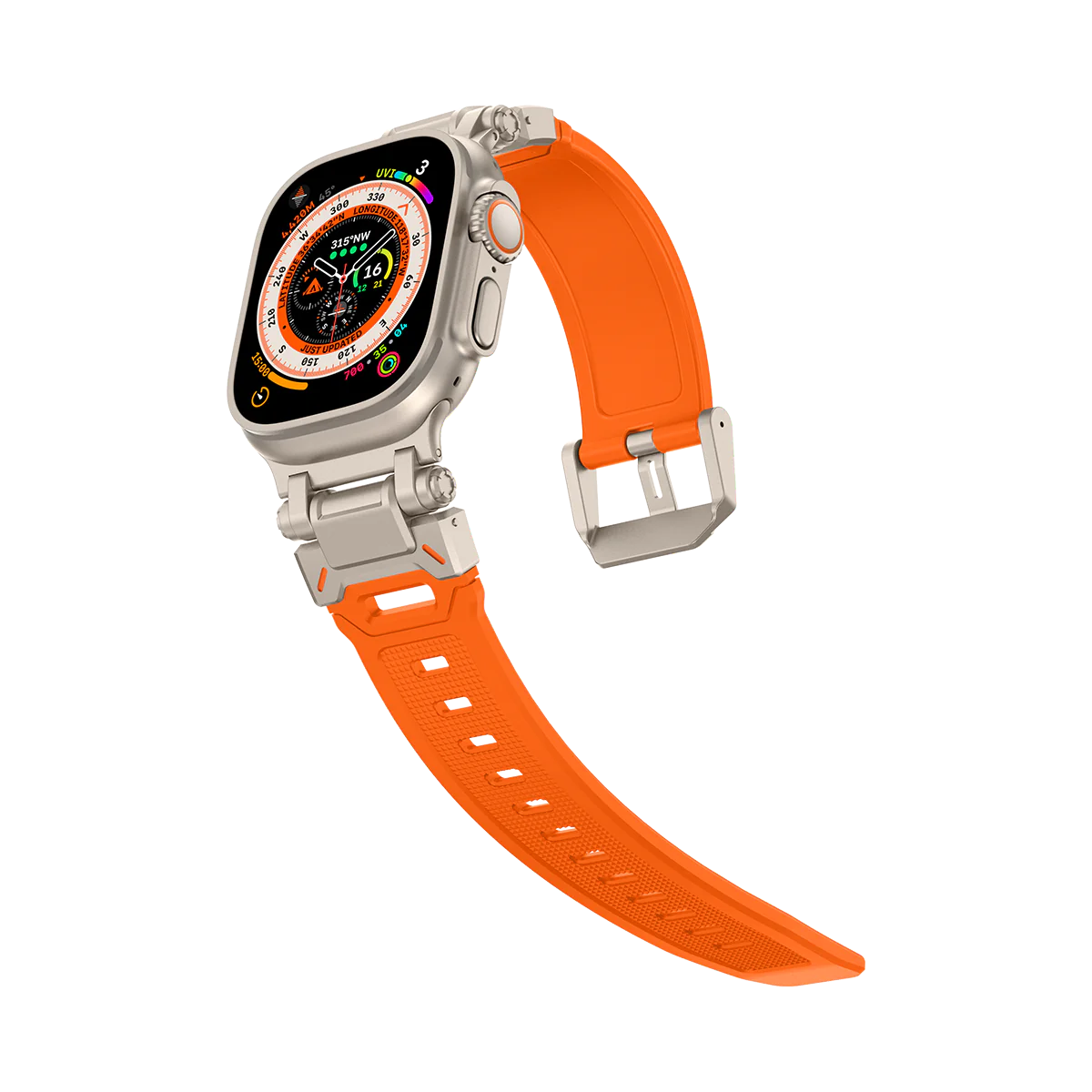 #Color_Titanium-Orange Band