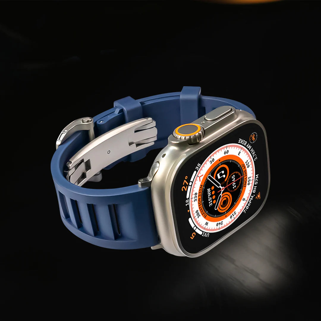 Luxury RM Fluororubber Butterfly Buckle Band