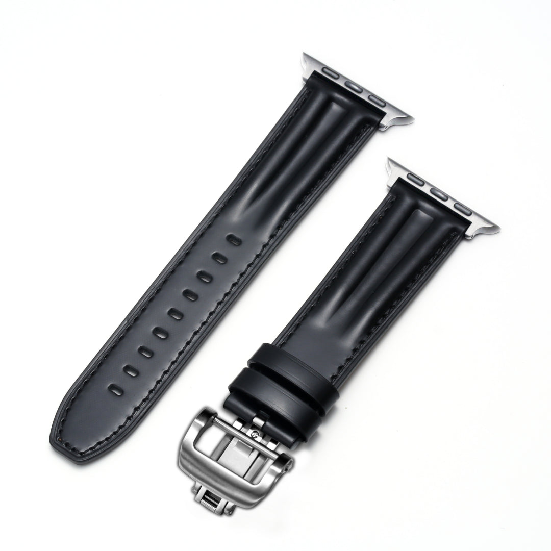 Luxury Butterfly Buckle Groove Leather Band