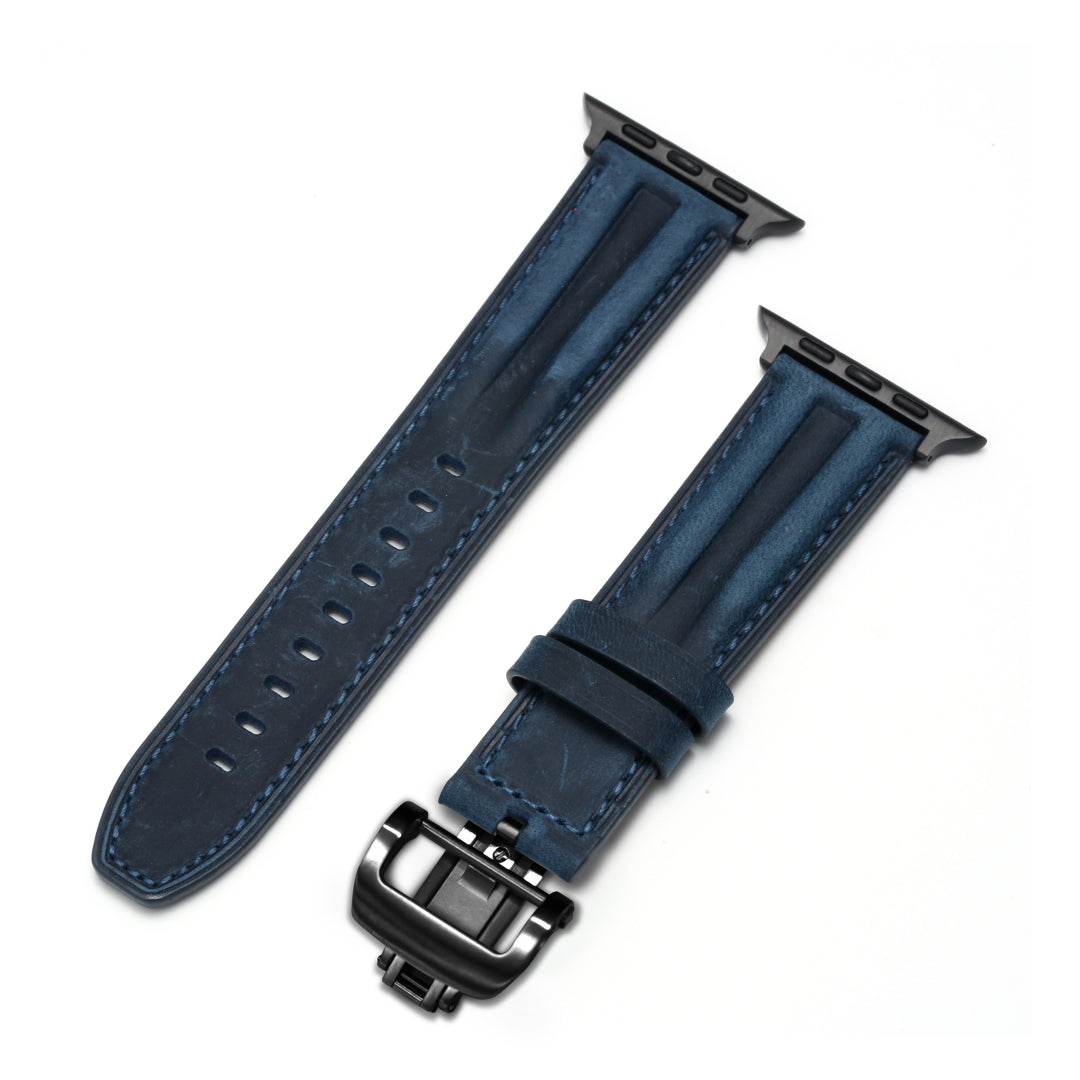 Luxury Butterfly Buckle Groove Leather Band