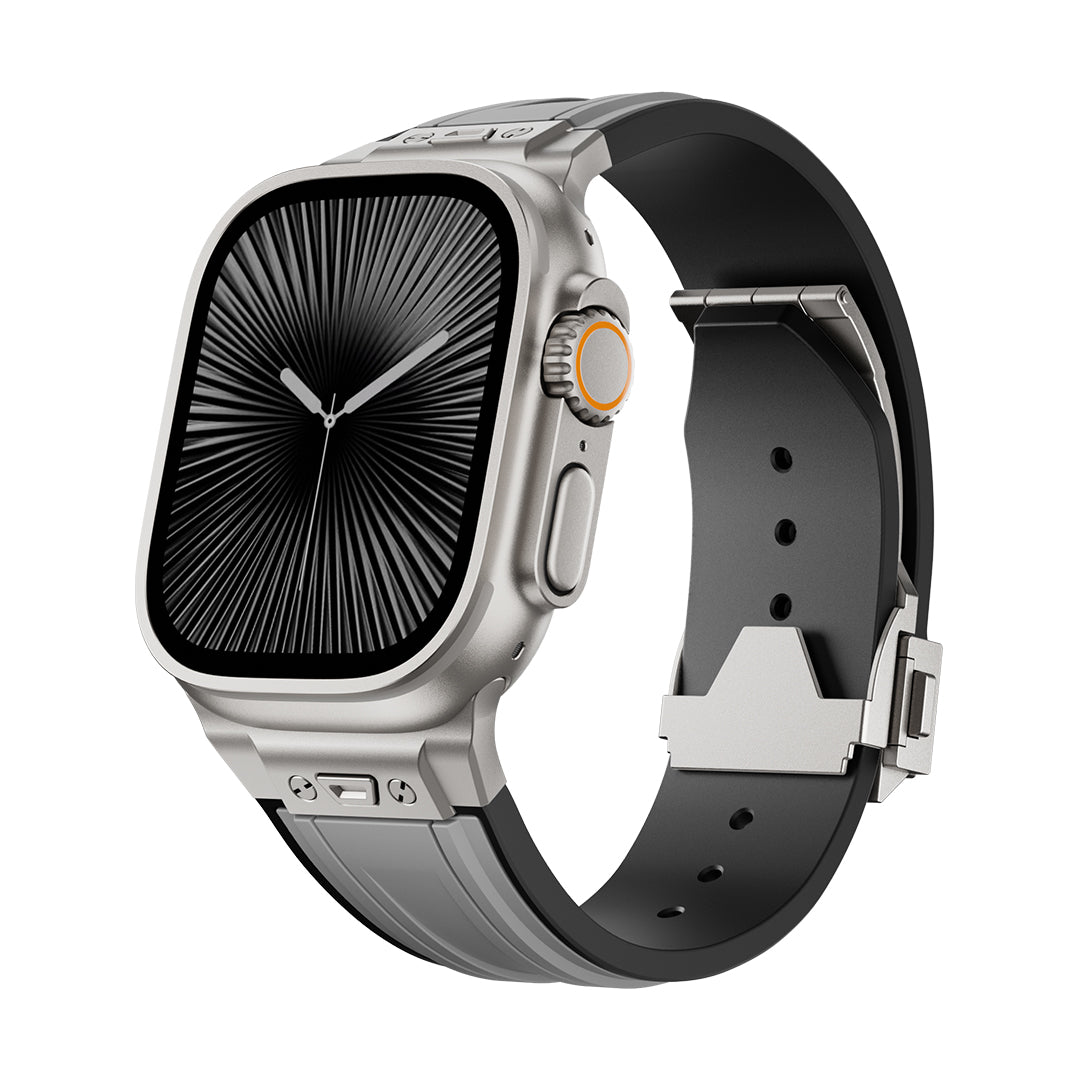 #Color_Gray Band-Silver Buckle