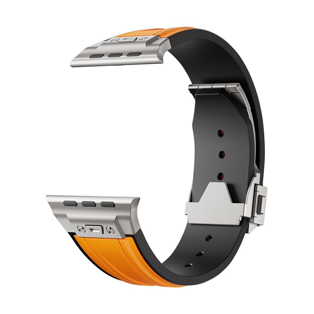 #Color_Orange Band-Silver Buckle