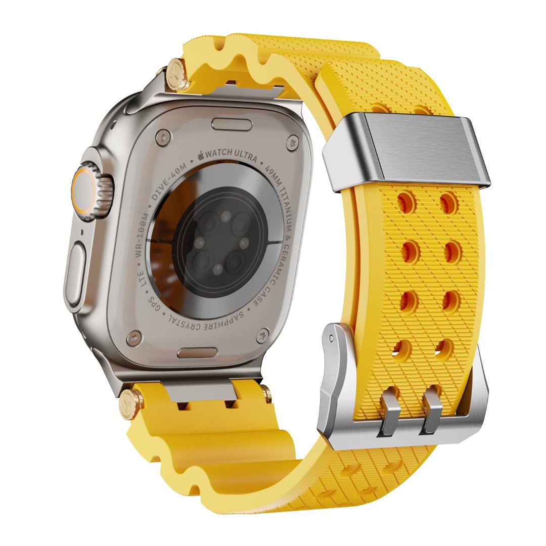 #Color_Silver Buckle-Yellow Band