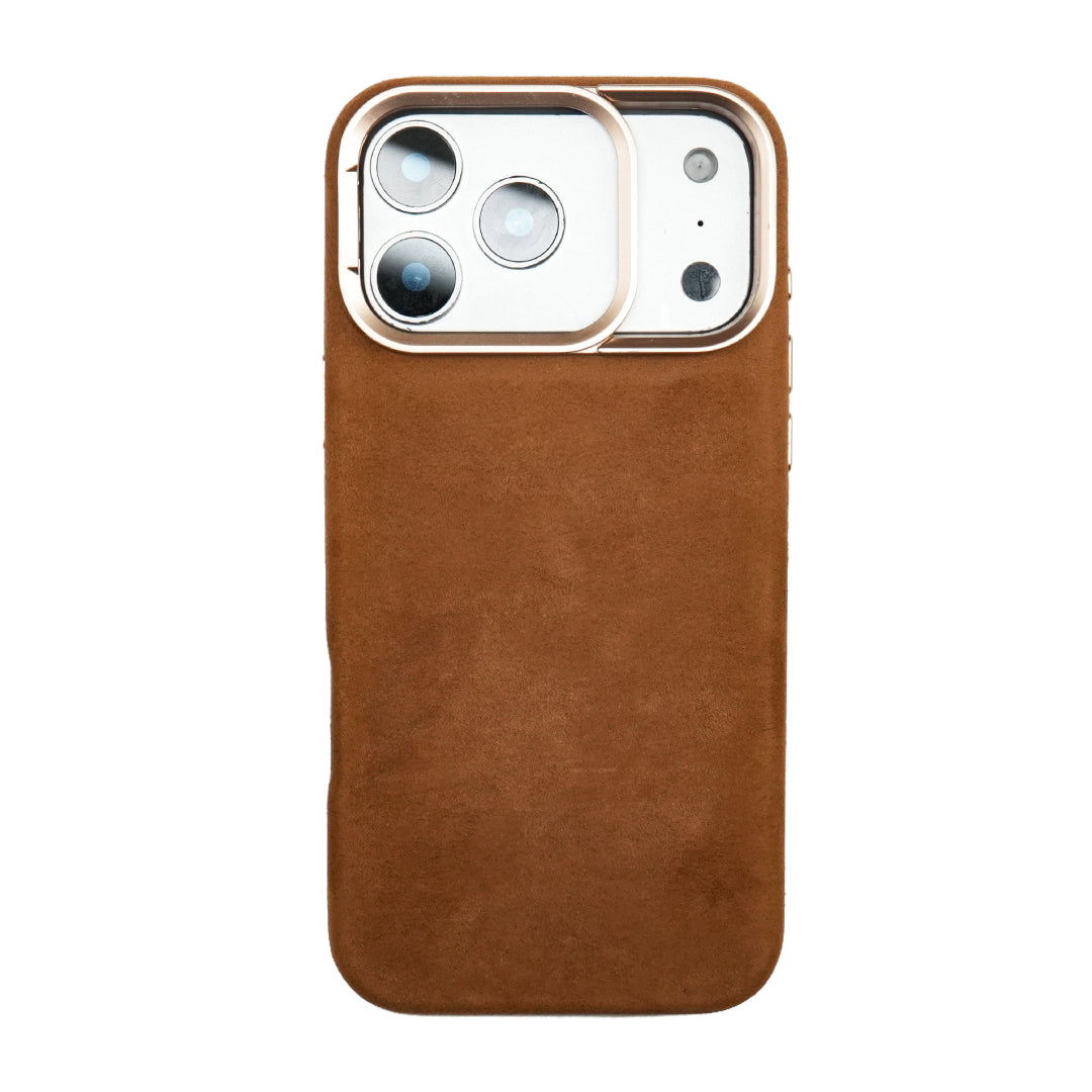 Cozy Suede Magsafe Lens Stand iPhone Case