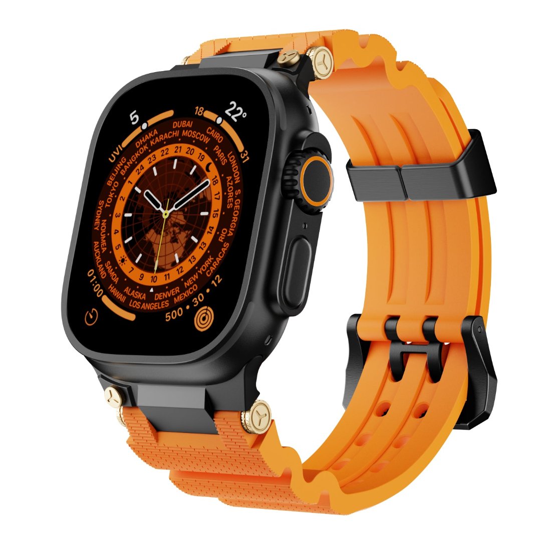 #Color_Black Buckle-Orange Band