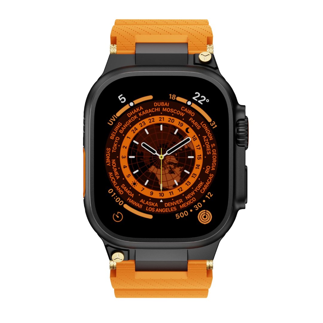 #Color_Black Buckle-Orange Band