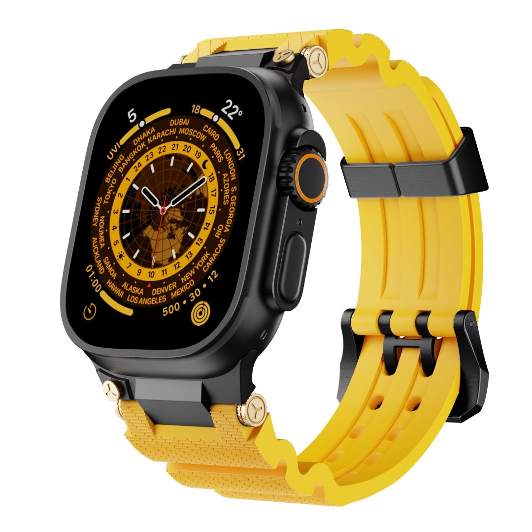 #Color_Black Buckle-Yellow Band