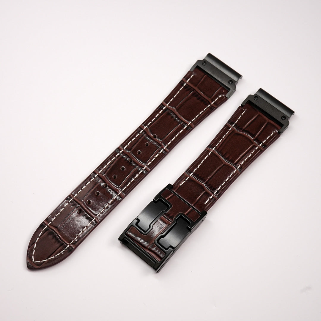 Exotic Nile Croc Leather Band for Garmin Watch