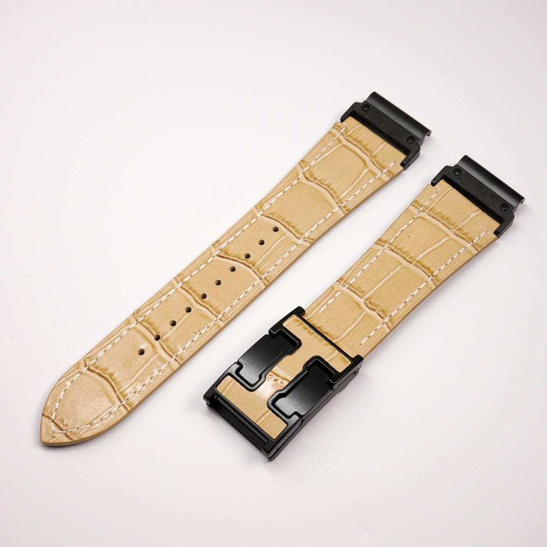 Exotic Nile Croc Leather Band for Garmin Watch
