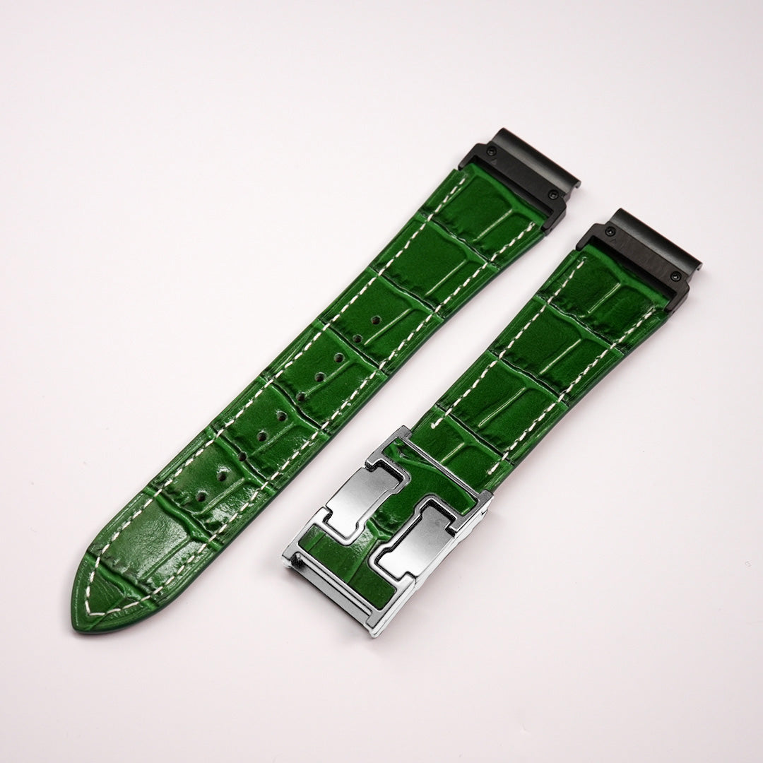 Exotic Nile Croc Leather Band for Garmin Watch