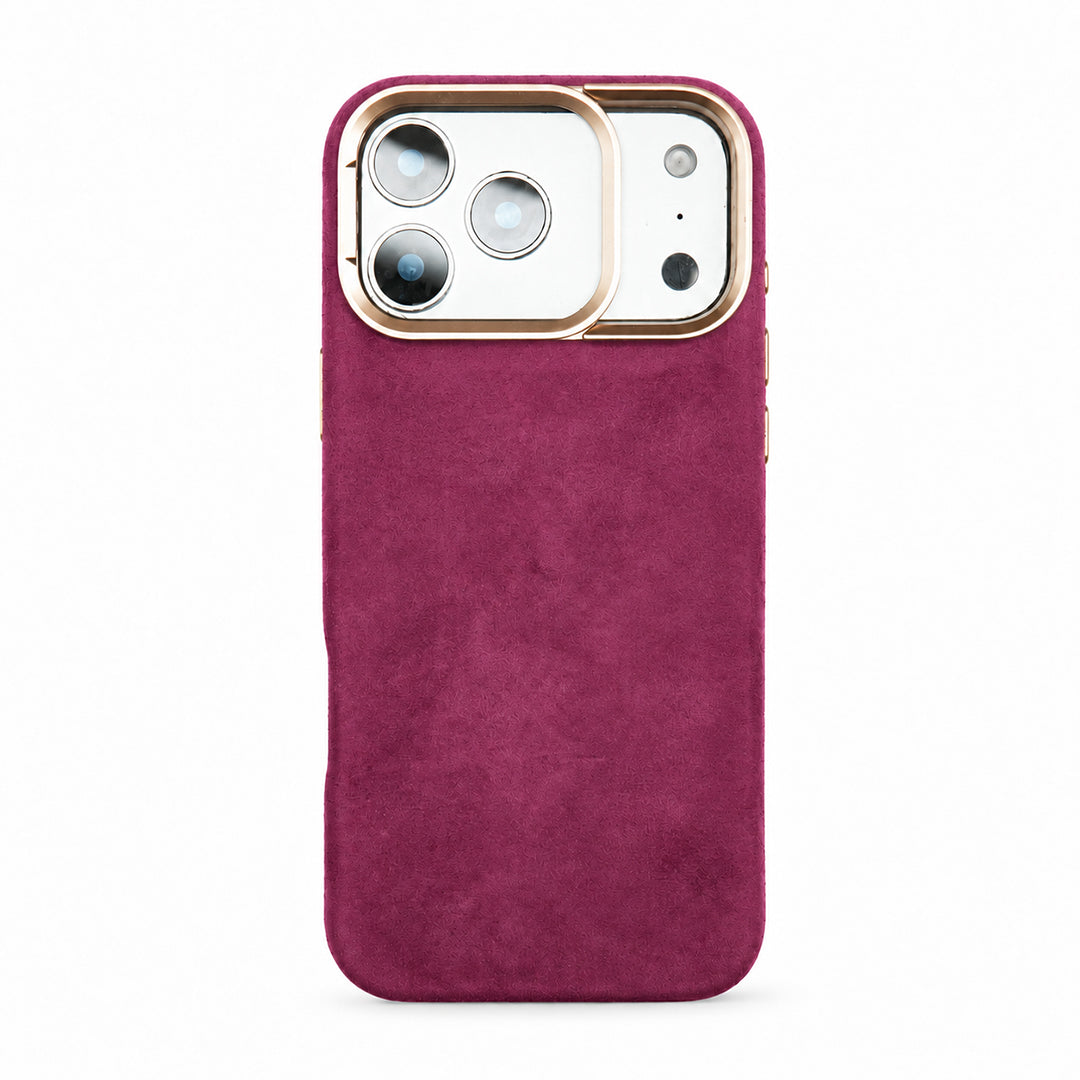 Cozy Suede Magsafe Lens Stand iPhone Case