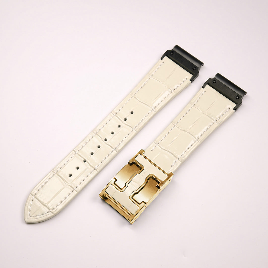 Exotic Nile Croc Leather Band for Garmin Watch
