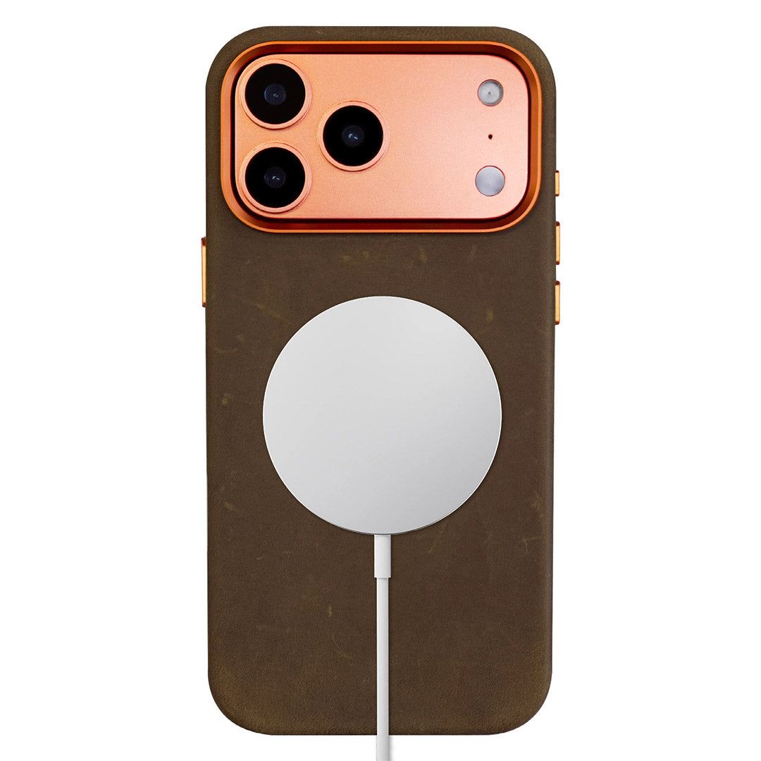 Distressed Leather MagSafe Case for iPhone
