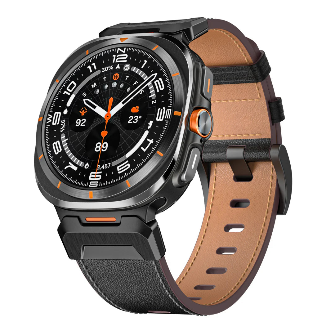 Leather band for galaxy watch sale