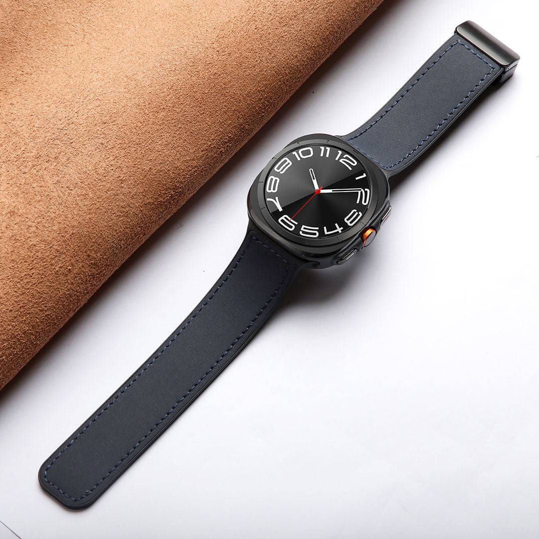 Magnetic Leather & Silicone Band for Samsung Galaxy Watch Ultra