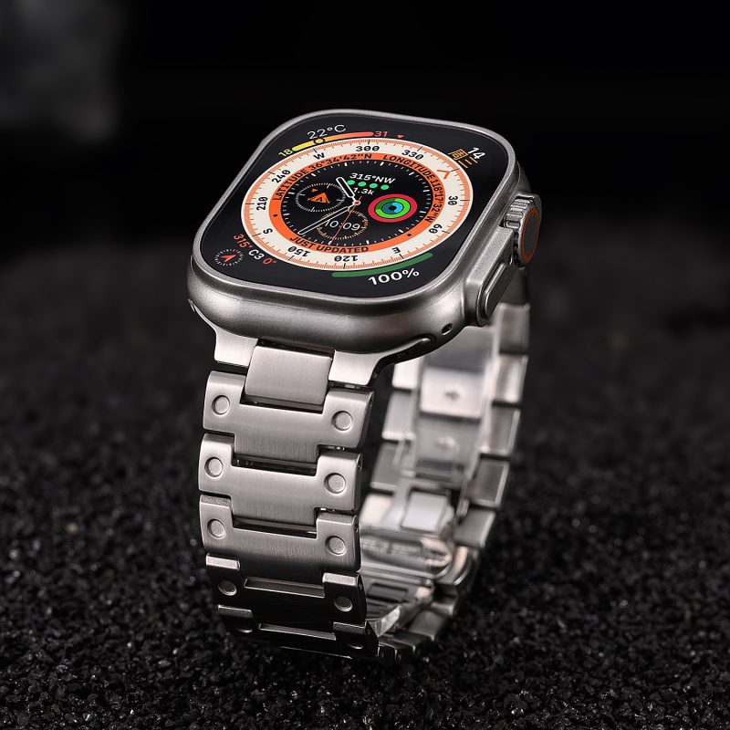 Titanium Dimpled Watch Band