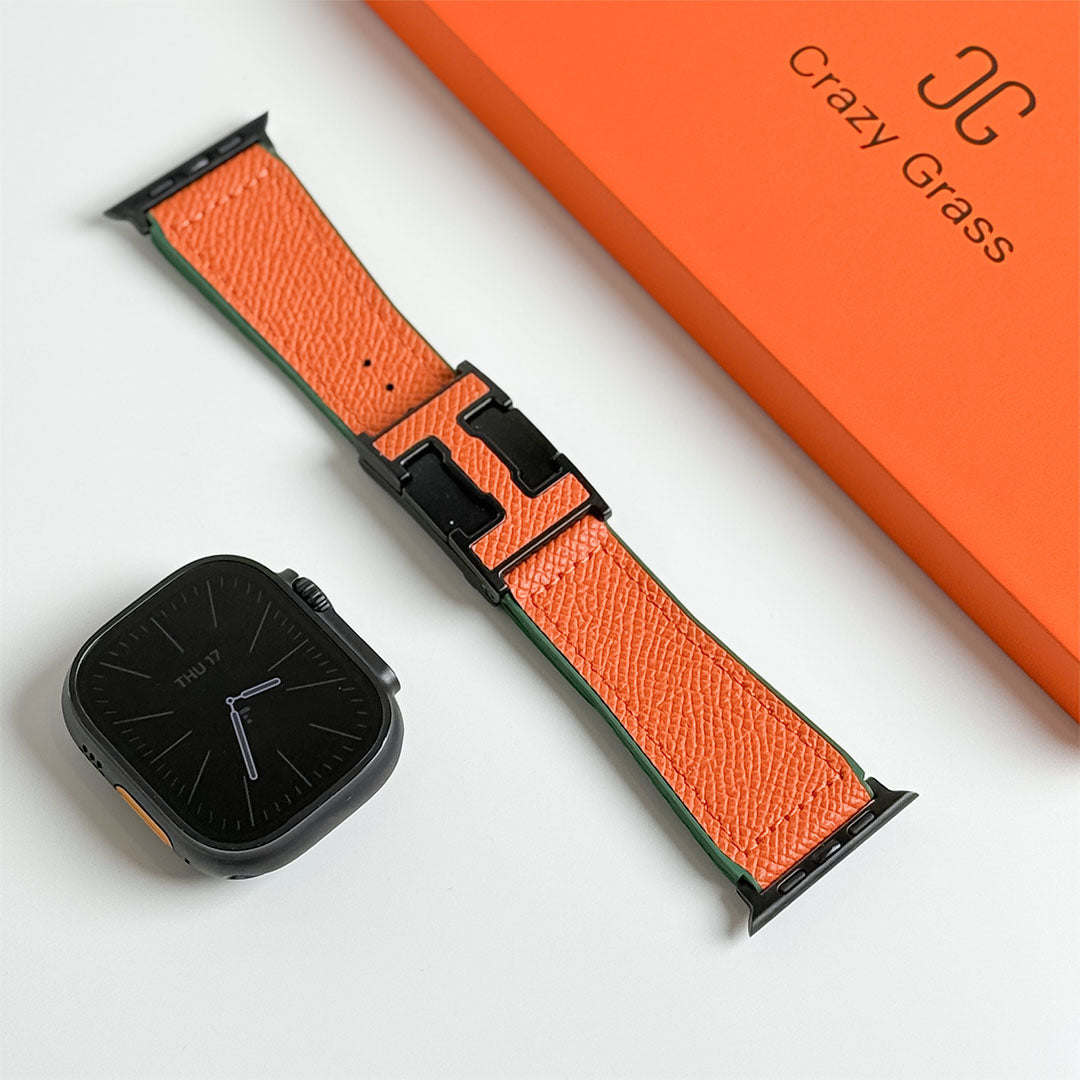 Pebbled Leather Holiday Band for Apple Watch