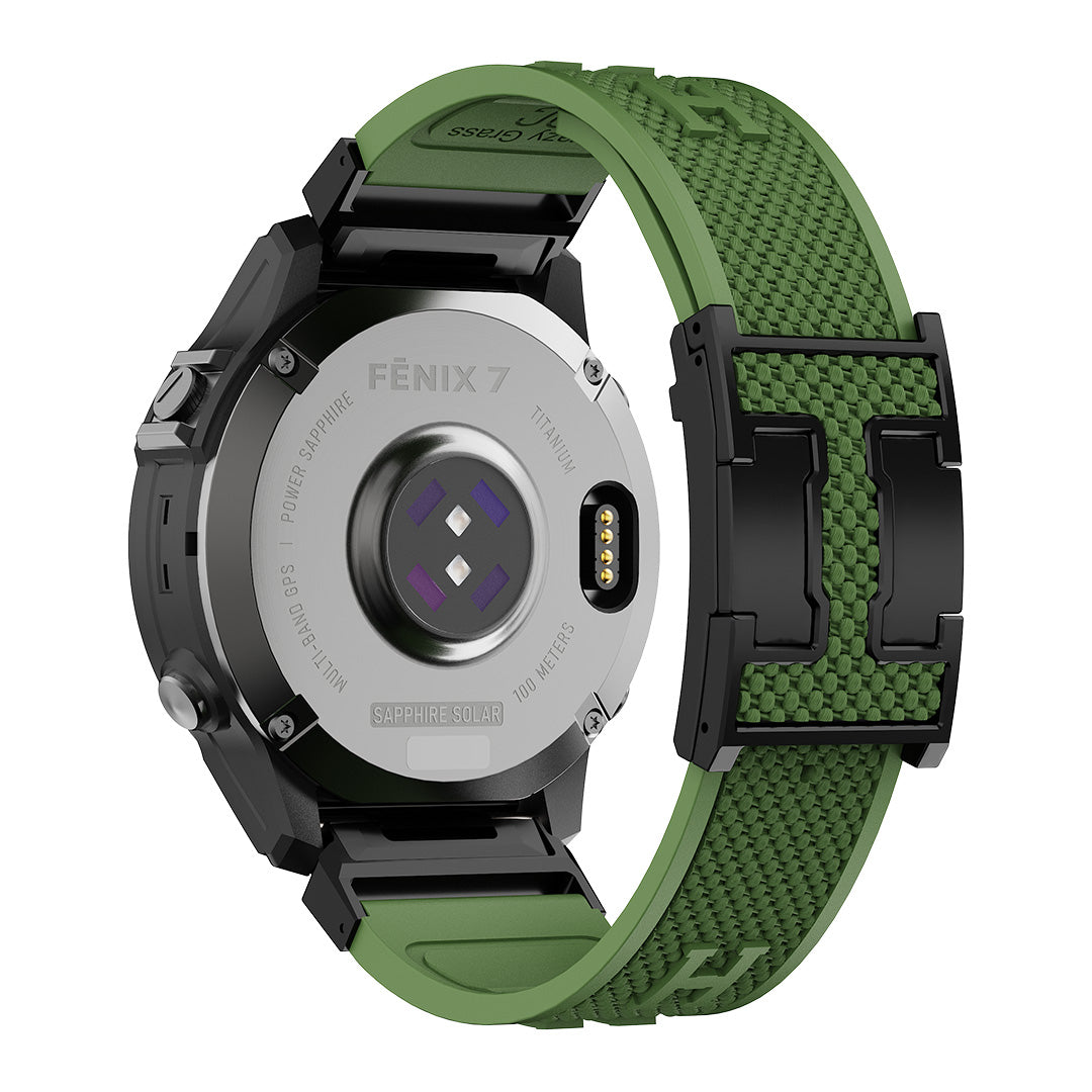 Holiday Weave Silicone Band For Garmin Watch