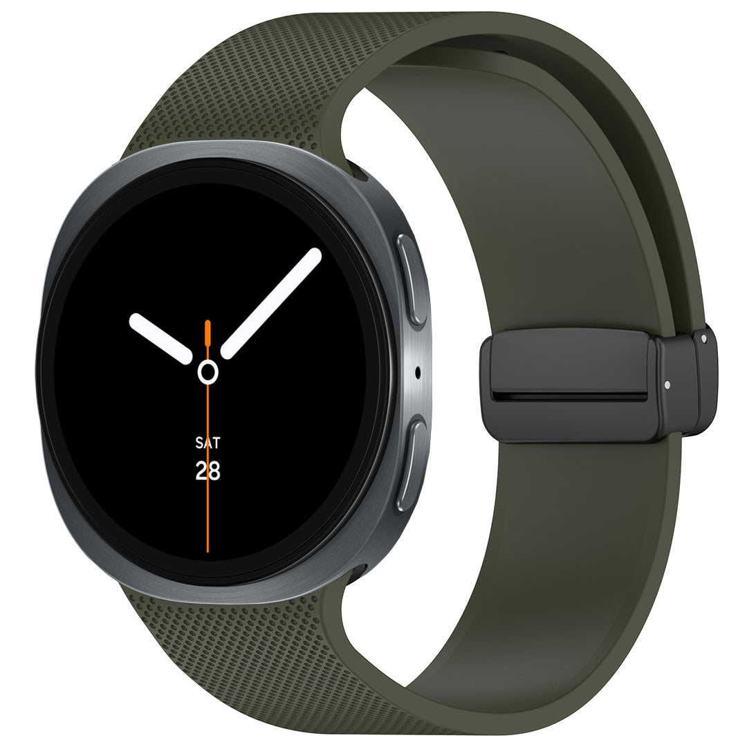 Magnetic Buckle Silicone ST03 Watch Band For Galaxy Watch8