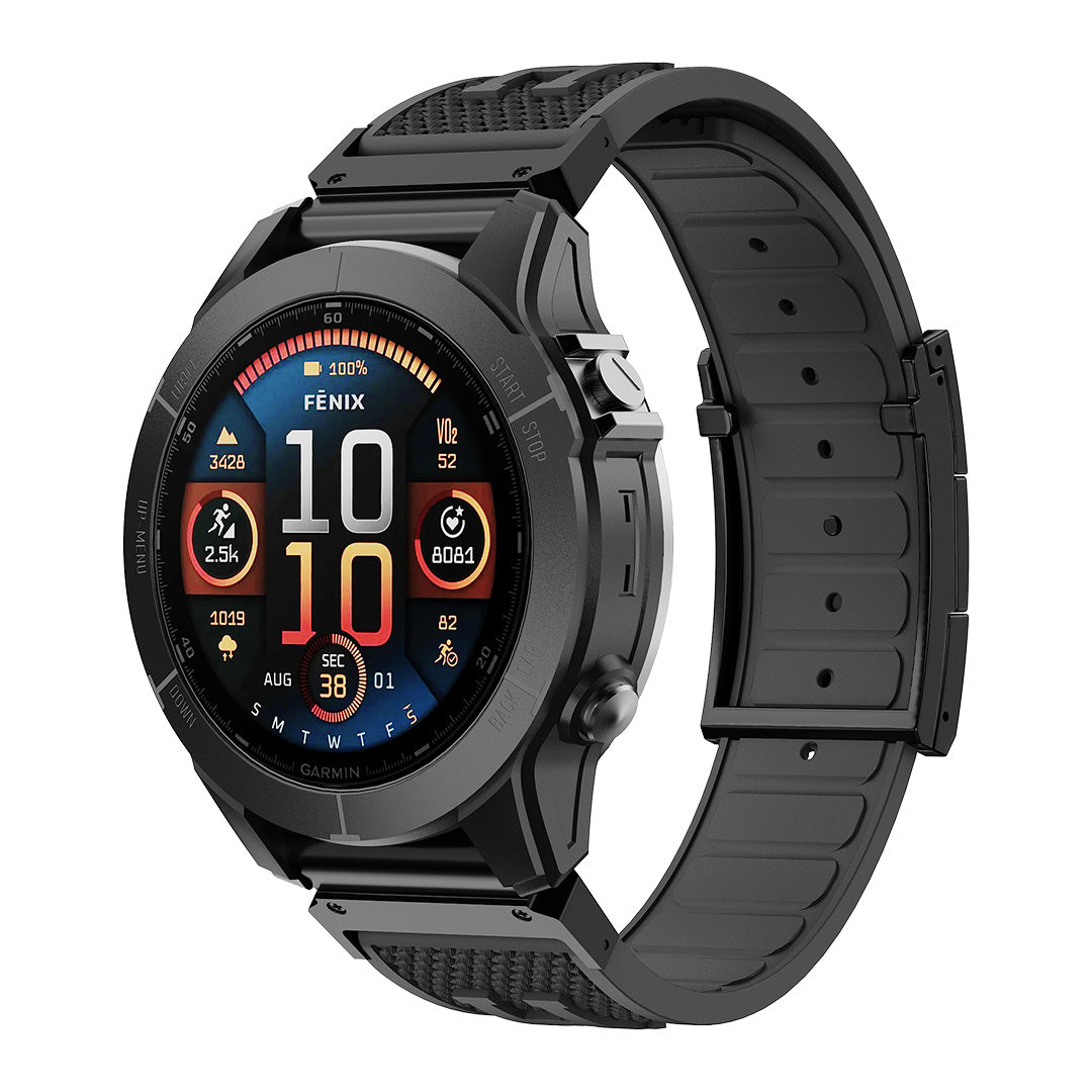 Holiday Weave Silicone Band For Garmin Watch