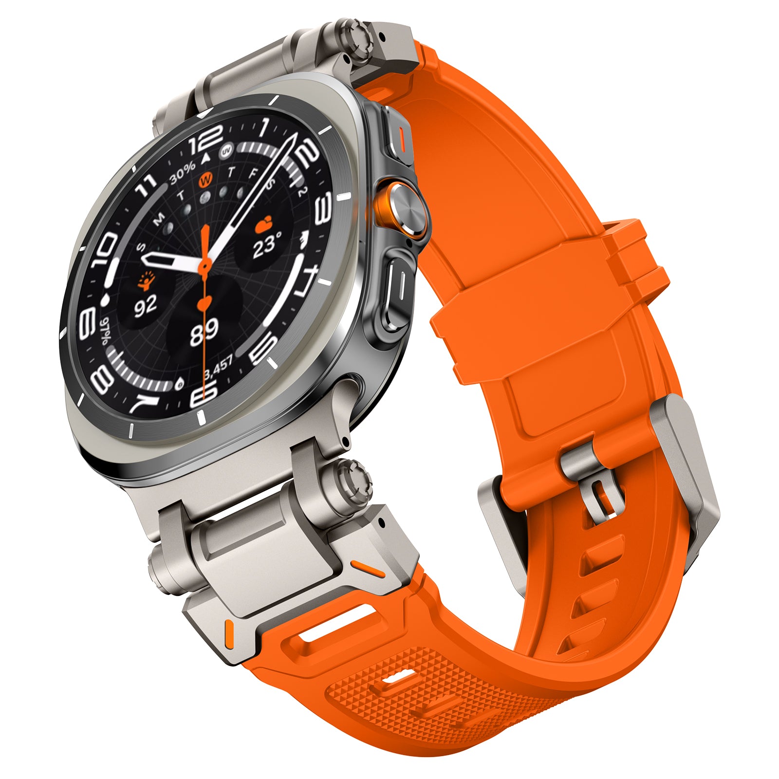 #Color_Titanium connector - Orange band