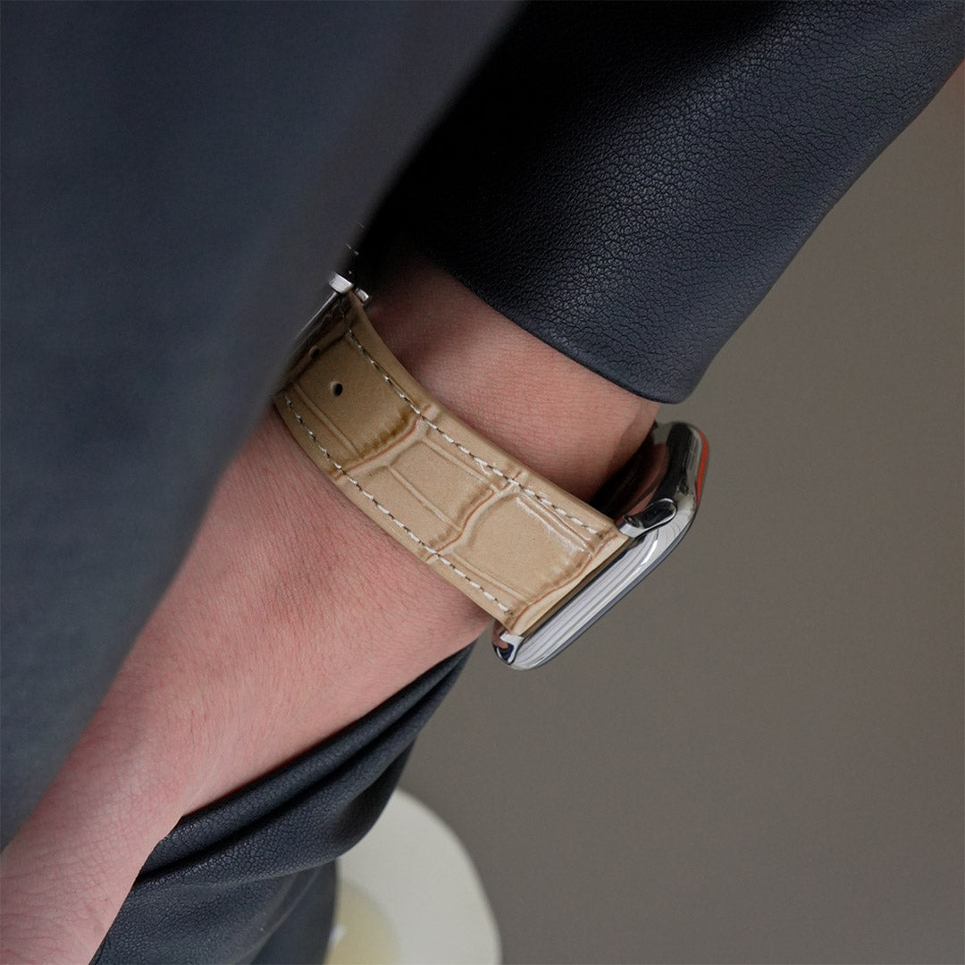 Nile Croc Leather Band L2 For Apple Watch