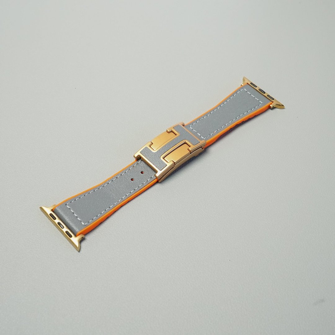 Leather Magnetic Golden Holiday Watch Strap For Galaxy Wacth