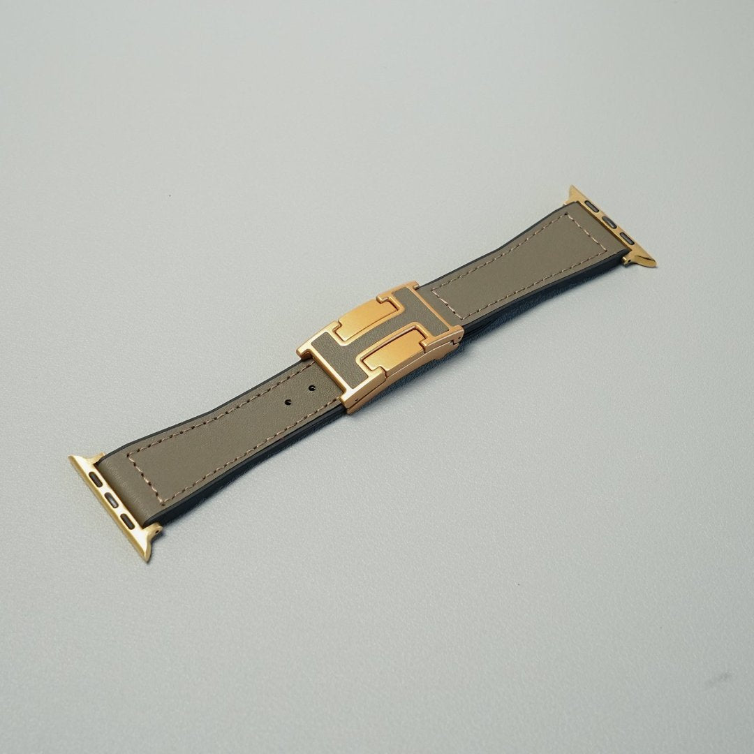 Leather Magnetic Golden Holiday Watch Strap For Galaxy Wacth