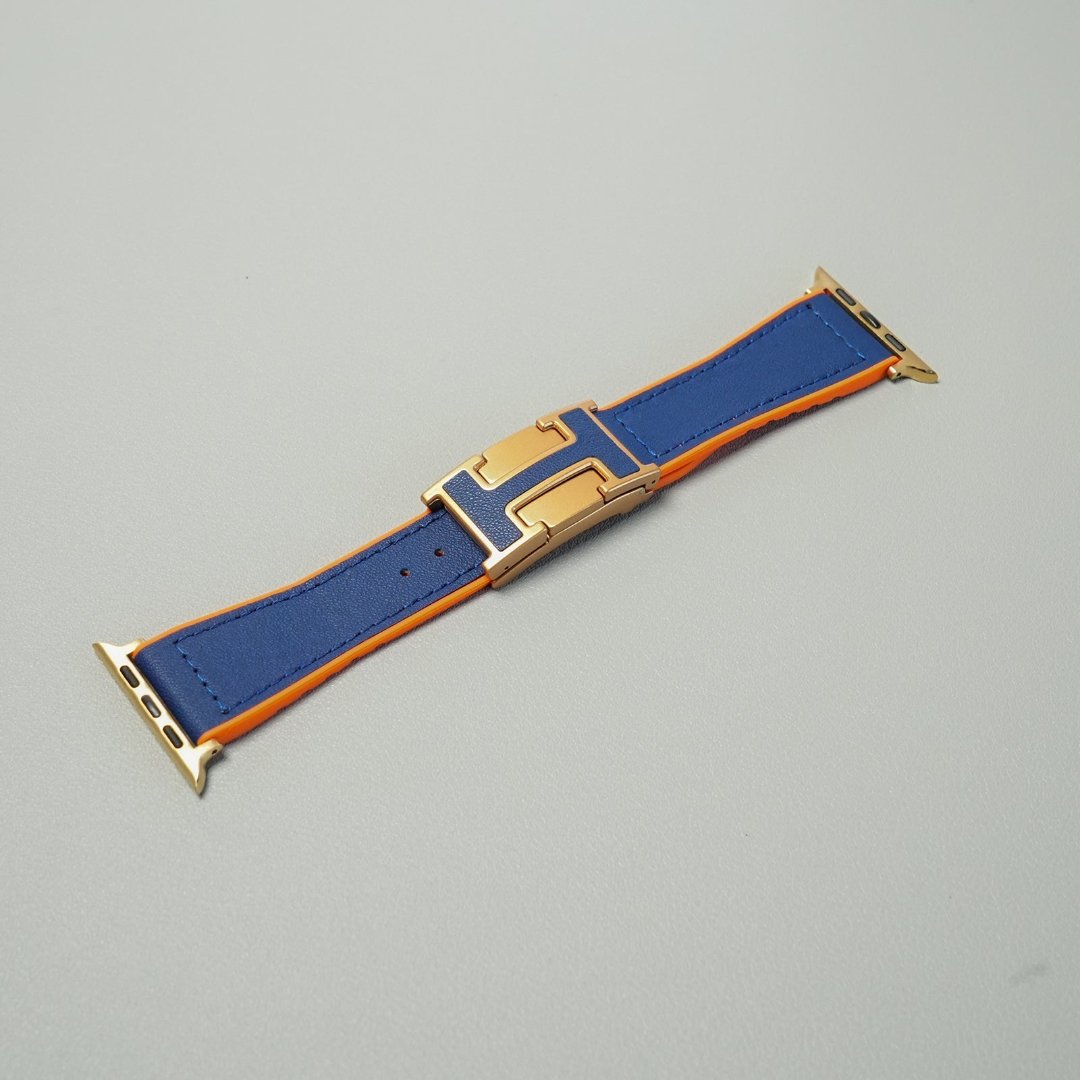 Leather Magnetic Golden Holiday Watch Strap For Galaxy Wacth