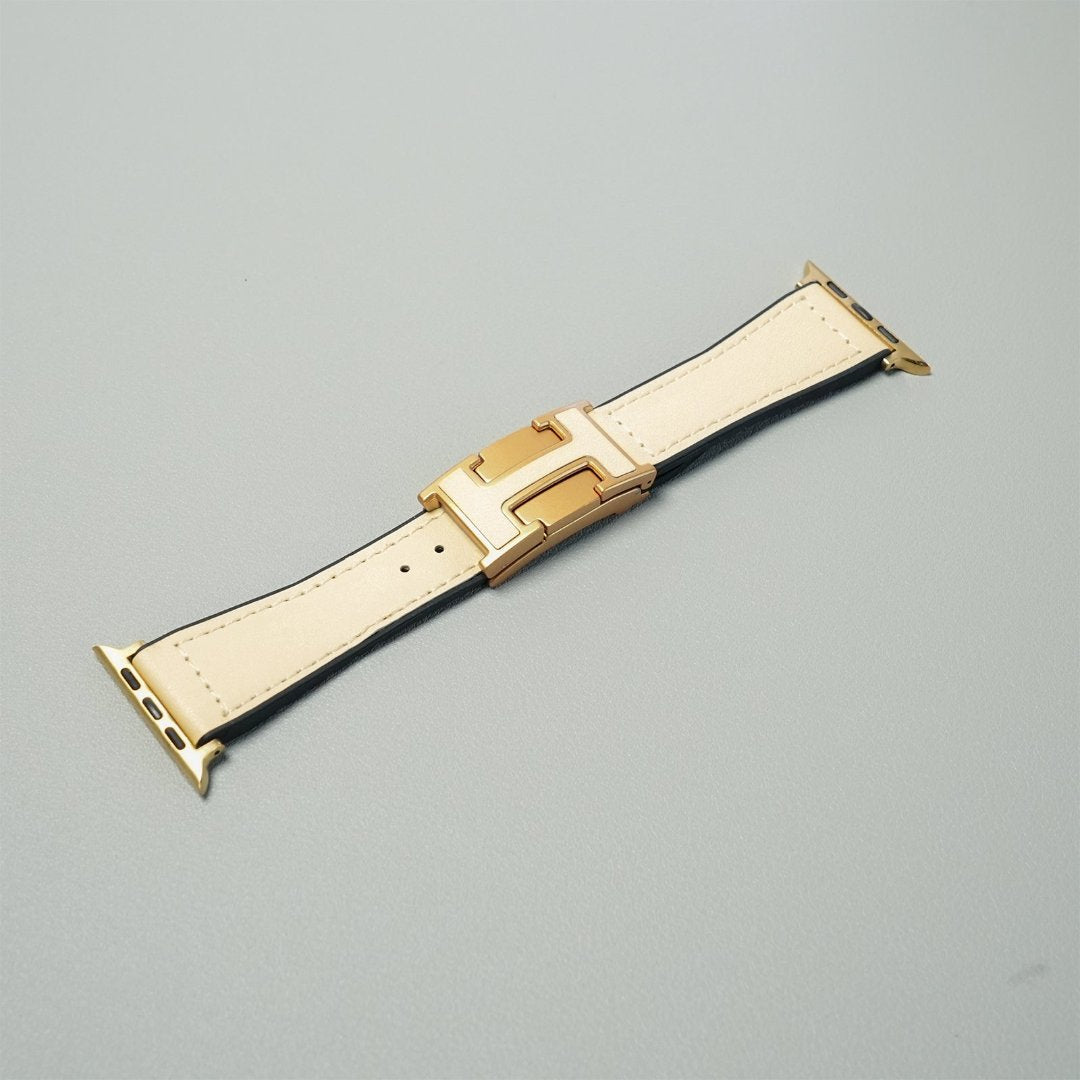 Leather Magnetic Golden Holiday Watch Strap For Galaxy Wacth