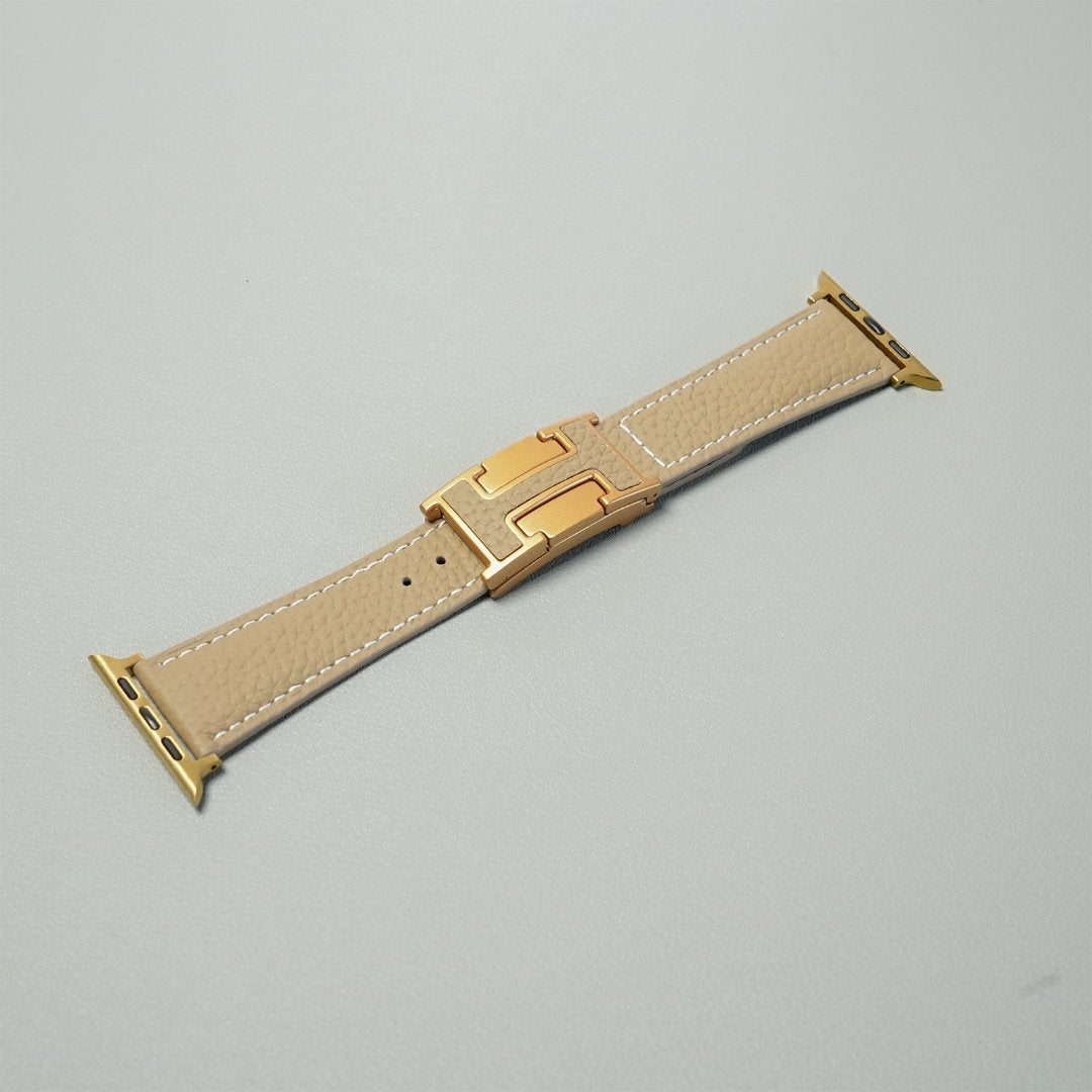 Leather Magnetic Golden Holiday Watch Strap For Galaxy Wacth